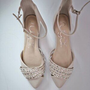 NEW Sugar Womens Ballet Flat with Beaded Rhinestones Size 8